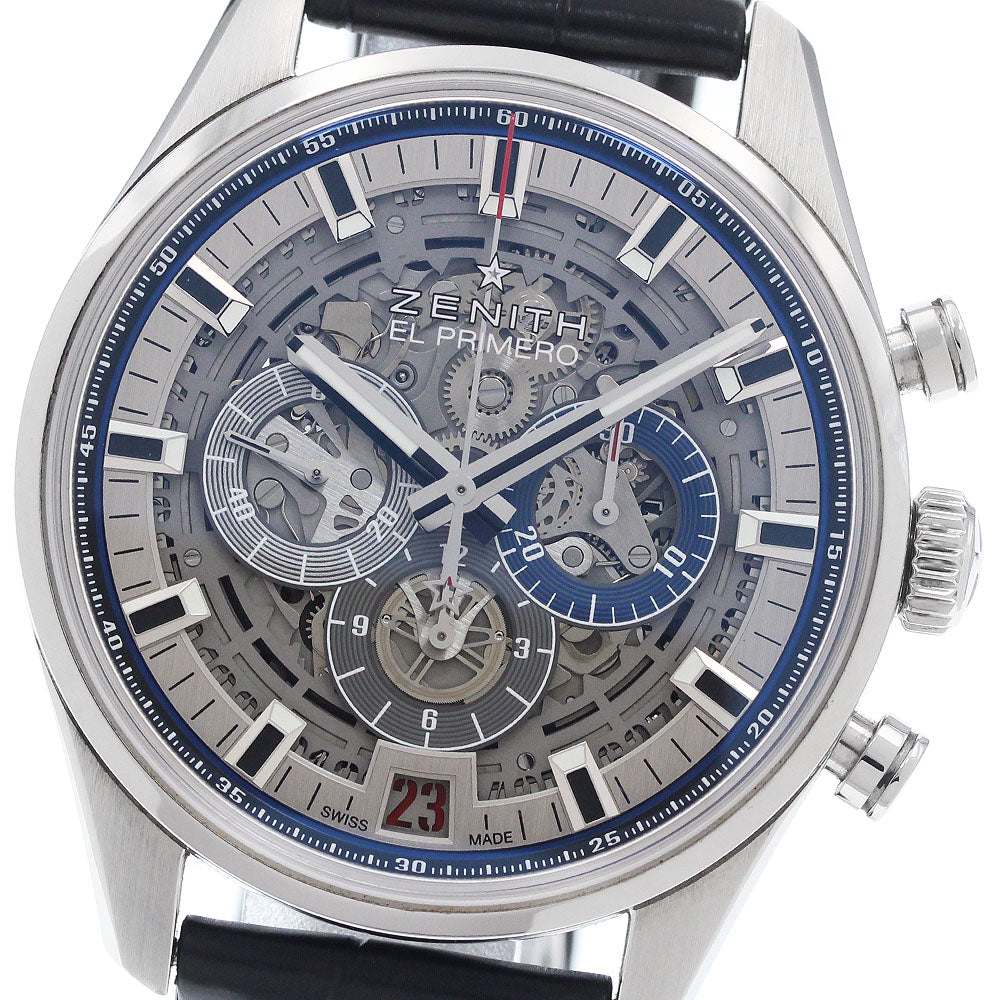 ZENITH El Primero Full Open 03.2081.400 Date Chronograph Silver Dial Automatic Men's Watch_955988