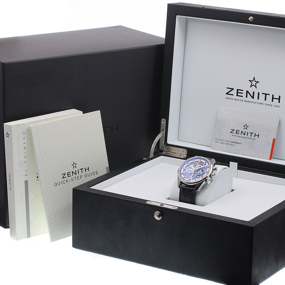 ZENITH El Primero Full Open 03.2081.400 Date Chronograph Silver Dial Automatic Men's Watch_955988