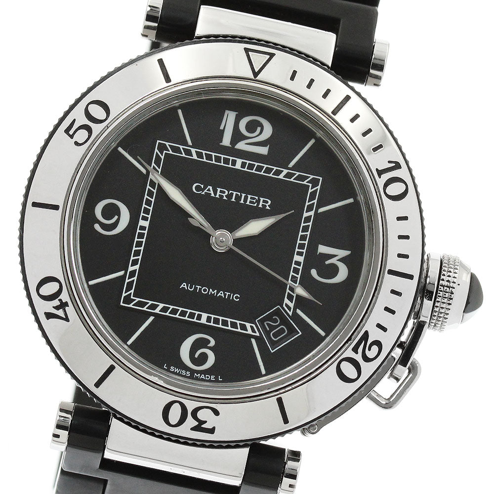CARTIER Pacha Sea timer W31077U2 Date black Dial Automatic Men's Watch_955989