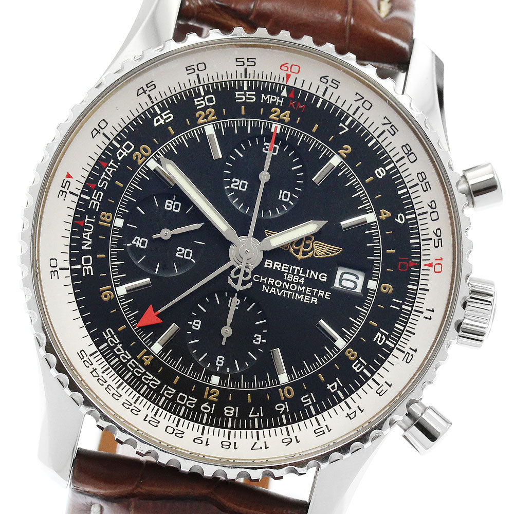 BREITLING Navitimer World A2432212/B726 Chronograph GMT black Dial Automatic Men's Watch_955993