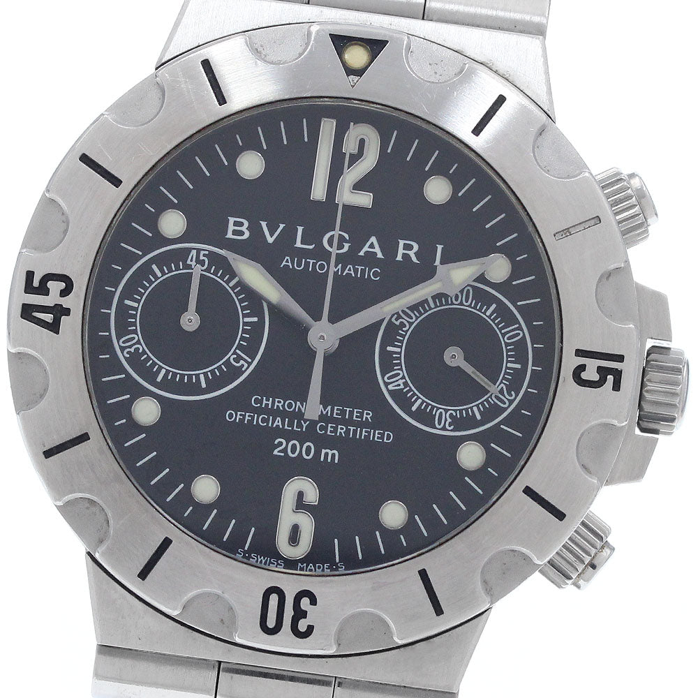 BVLGARI Diagono Scuba SCB38S Chronograph black Dial Automatic Men's Watch_956008