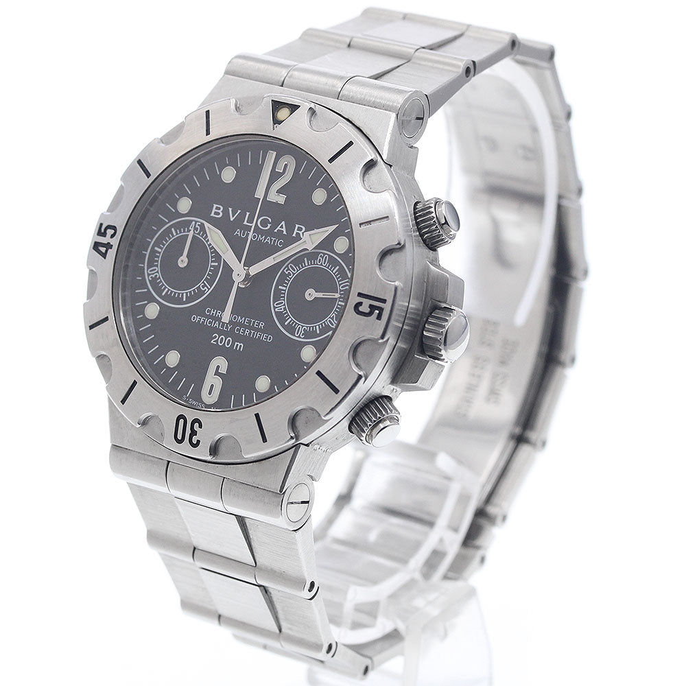 BVLGARI Diagono Scuba SCB38S Chronograph black Dial Automatic Men's Watch_956008