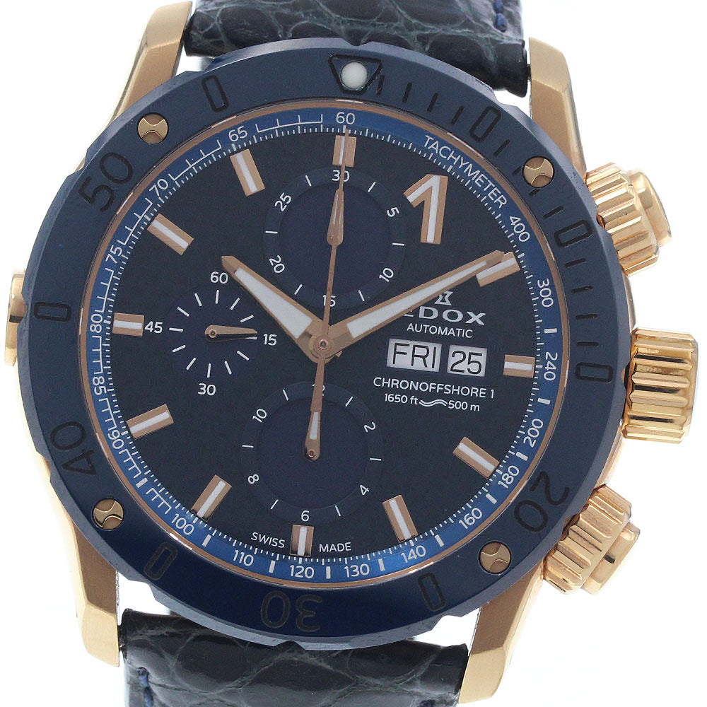 EDOX Chrono Offshore 1 01122 Day-Date Chronograph blue Dial Automatic Men's Watch_956023
