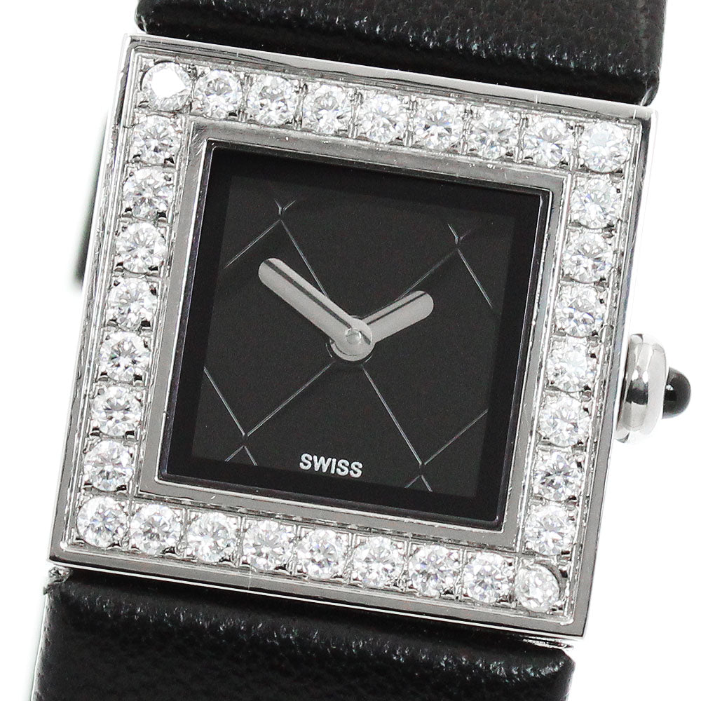 CHANEL Matrasse H0500 Diamond Bezel black Dial Quartz Ladies Watch_956029