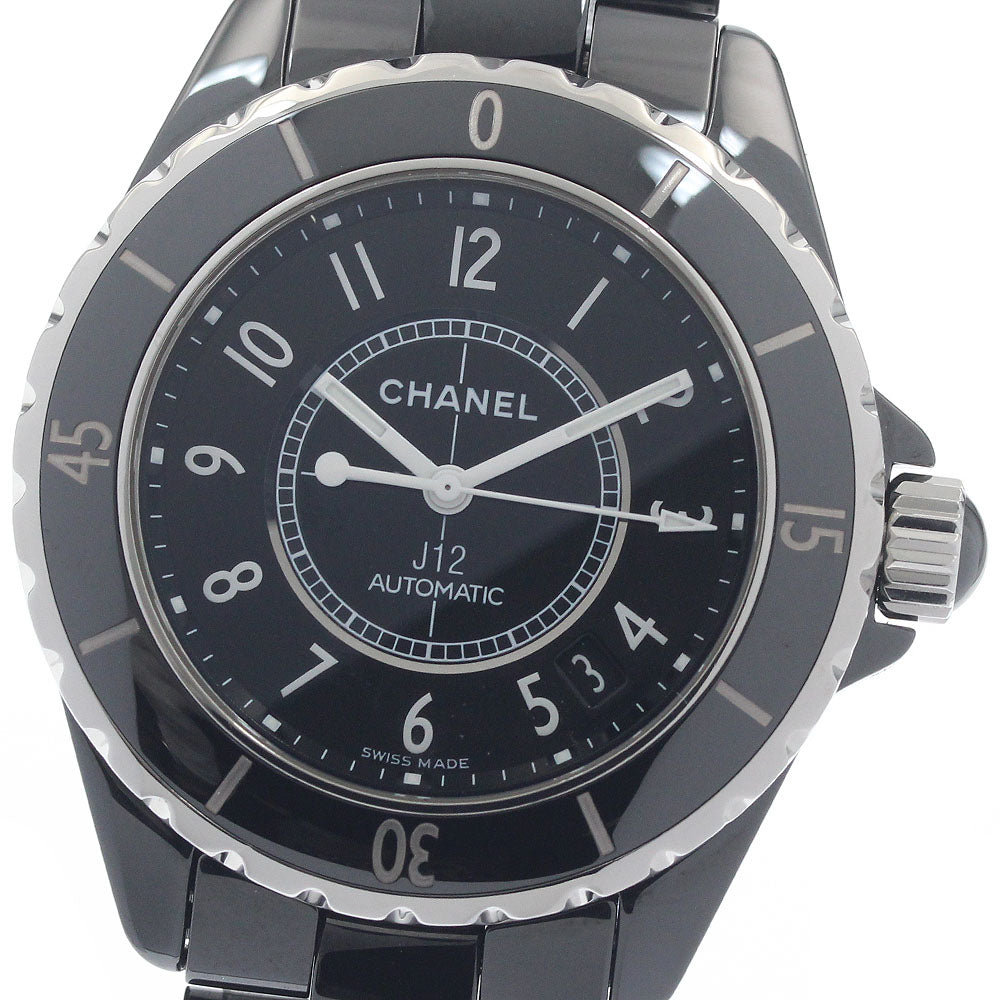 CHANEL J12 H0685 Black Ceramic 38MM Date black Dial Automatic Men's Watch_956038
