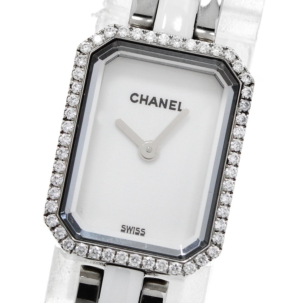 CHANEL Premiere H2132 Diamond Bezel white Dial Quartz Ladies Watch_956056
