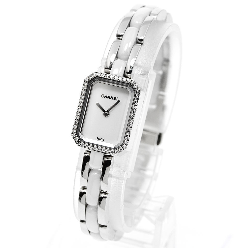 CHANEL Premiere H2132 Diamond Bezel white Dial Quartz Ladies Watch_956056
