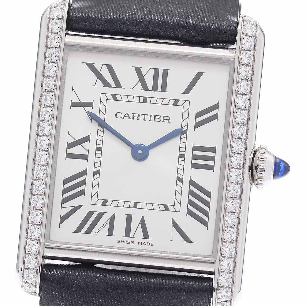 CARTIER Tank mast LM W4TA0017 Diamond Bezel Quartz Boy's Watch_956064