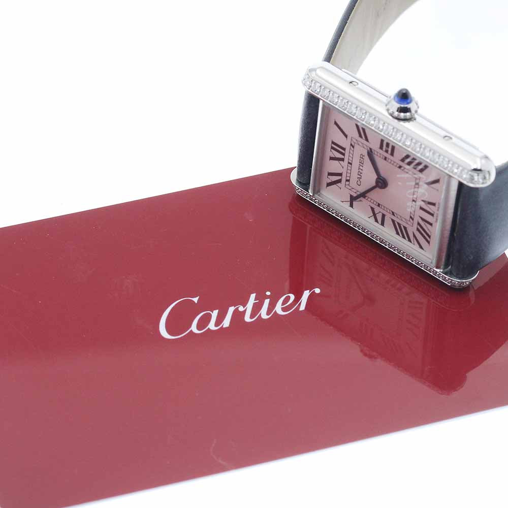CARTIER Tank mast LM W4TA0017 Diamond Bezel Quartz Boy's Watch_956064
