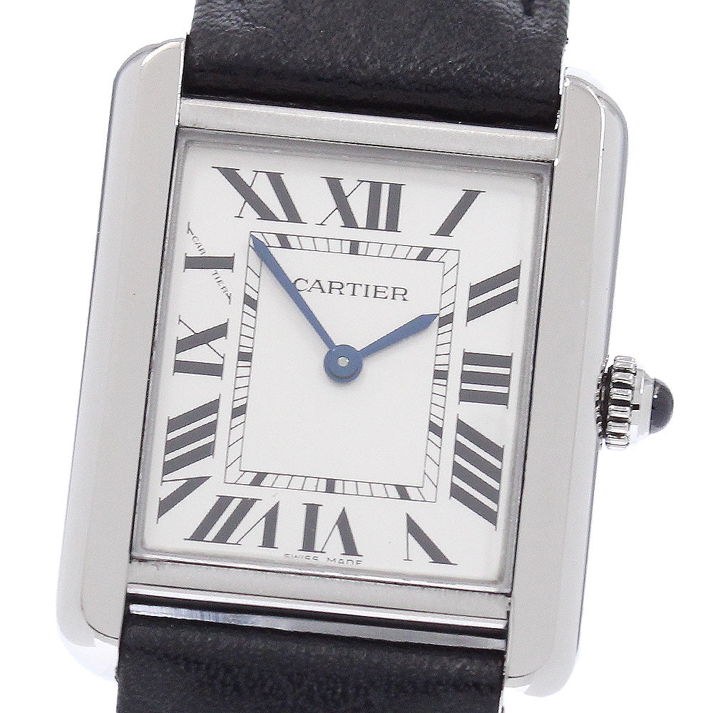 CARTIER Tank solo SM WSTA0030 Silver Dial Quartz Ladies Watch_956065