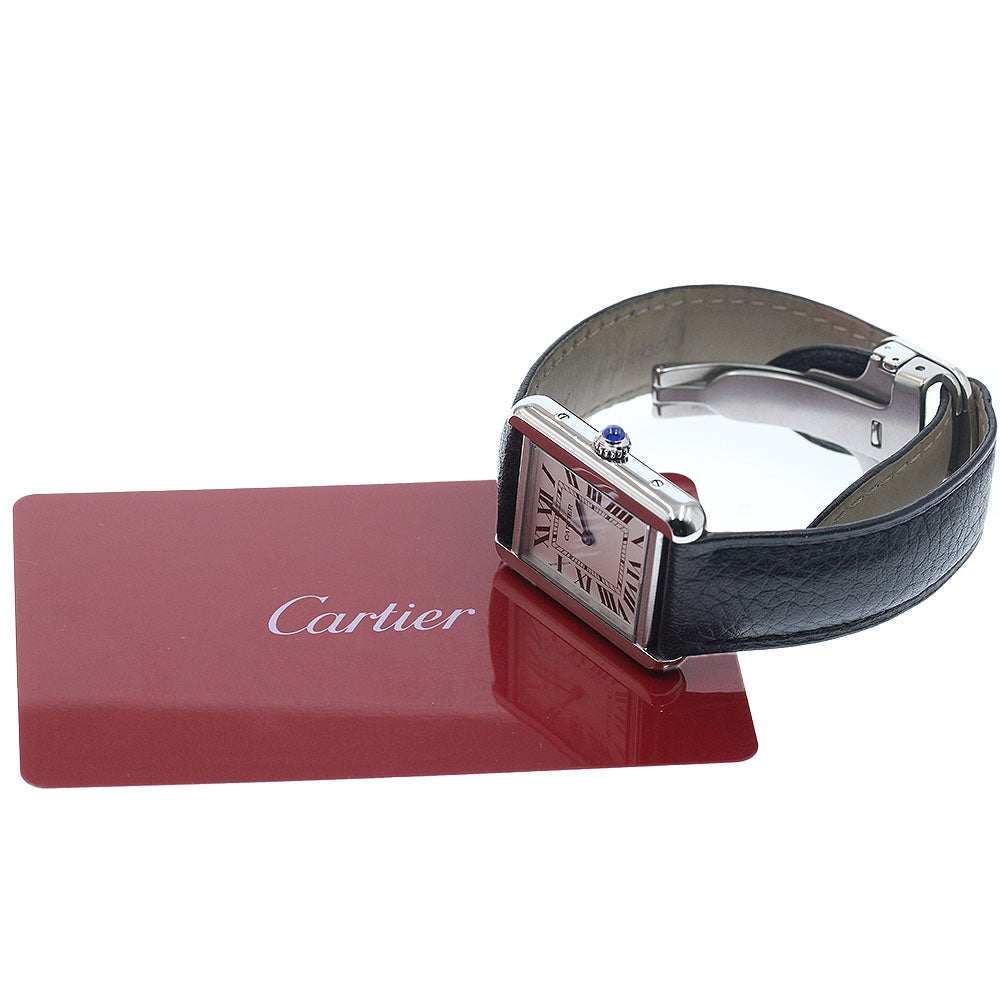 CARTIER Tank solo SM WSTA0030 Silver Dial Quartz Ladies Watch_956065