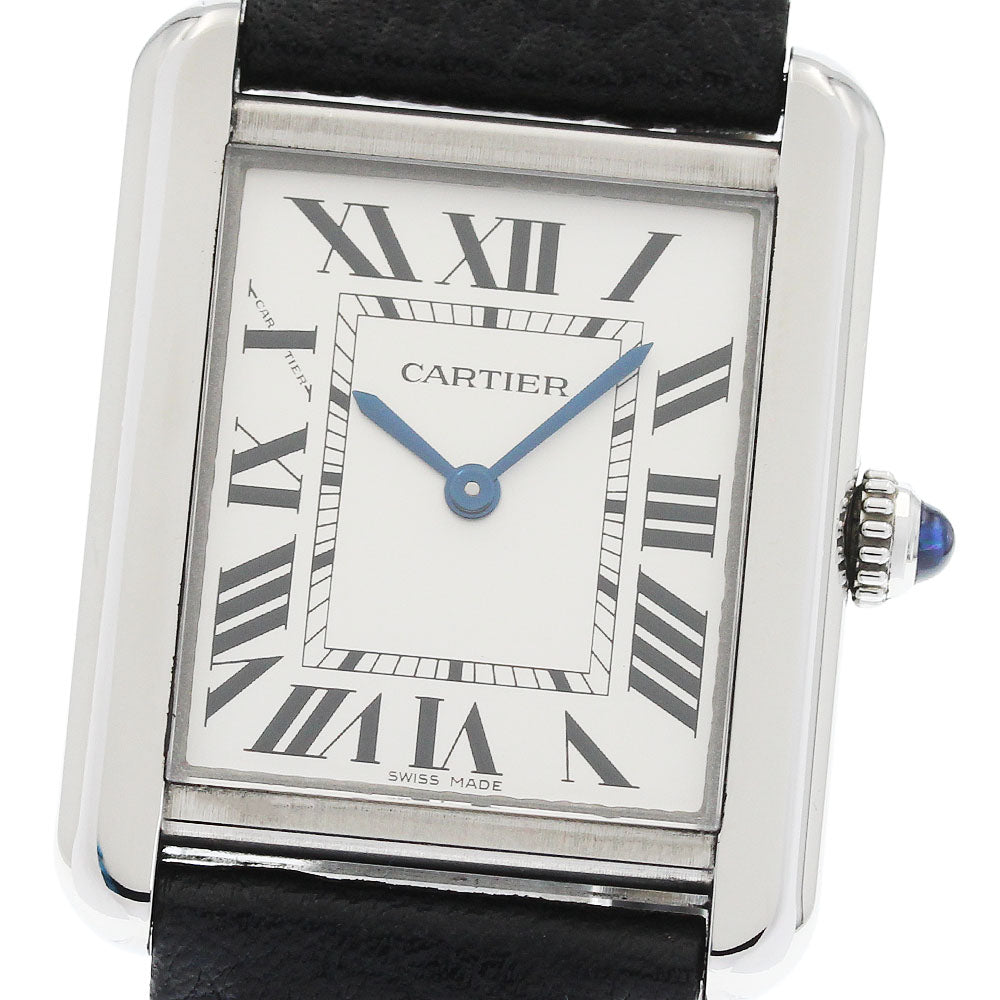 CARTIER Tank solo SM WSTA0030 Silver Dial Quartz Ladies Watch_956067