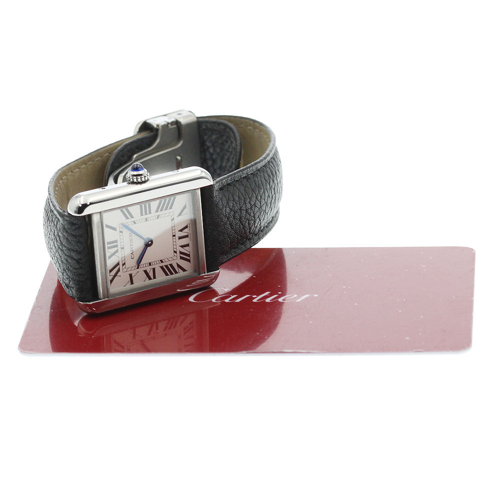 CARTIER Tank solo SM WSTA0030 Silver Dial Quartz Ladies Watch_956067