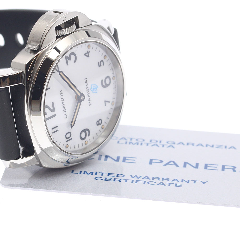 PANERAI Base Logo Acciaio PAM00630 White Dial Hand Winding Men's Watch_956079