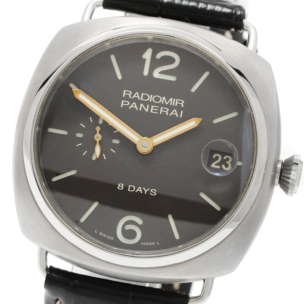 PANERAI Radiomir 8 Days Titanio PAM00346 Date Brown Dial Hand Winding Men's Watch_956124