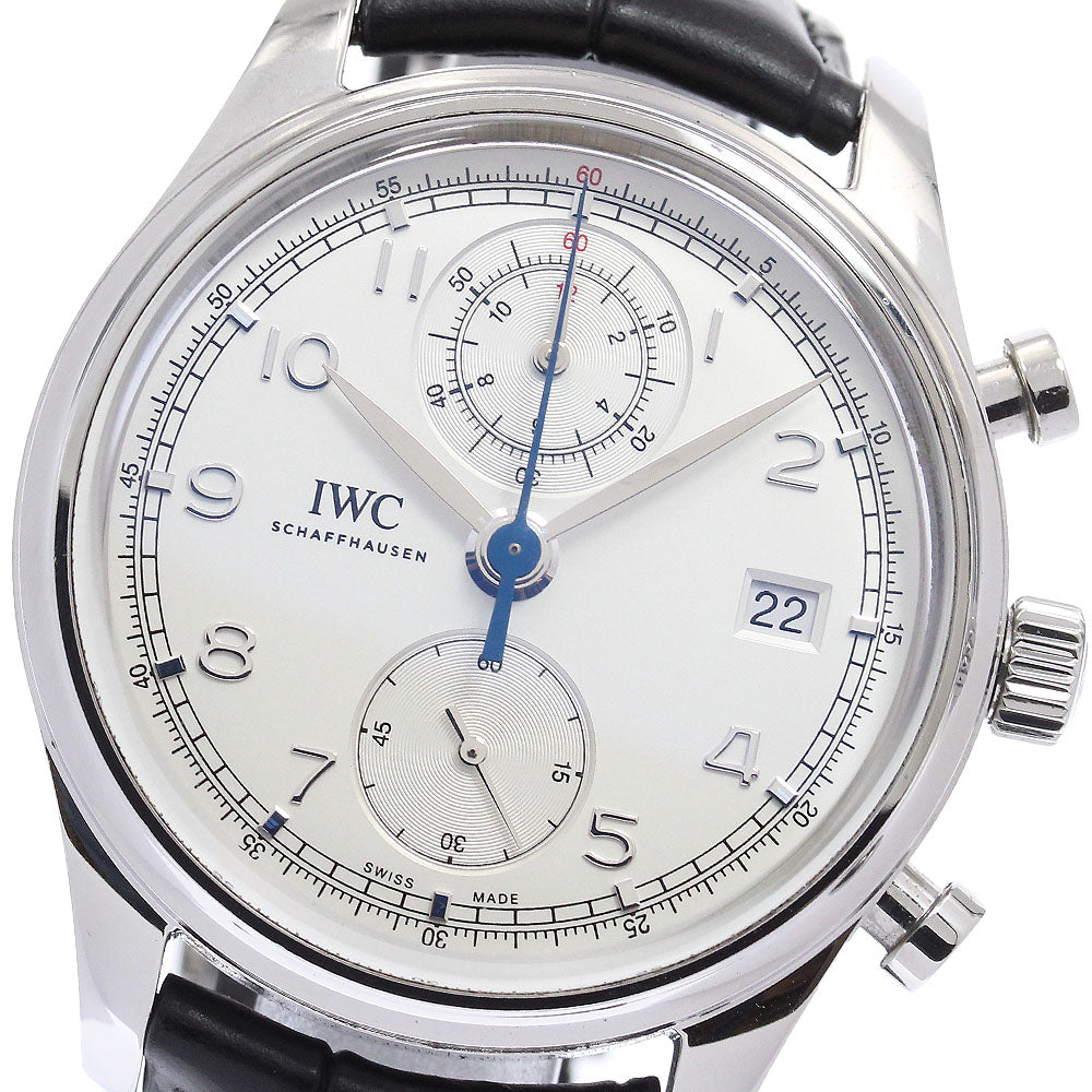IWC SCHAFFHAUSEN Portugese IW390403 Chronograph Date Silver Dial Automatic Men's Watch_956132