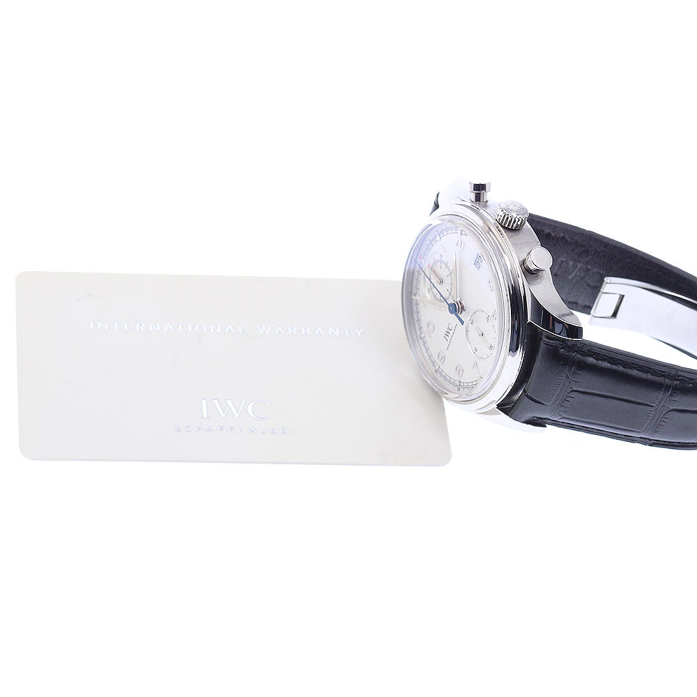 IWC SCHAFFHAUSEN Portugese IW390403 Chronograph Date Silver Dial Automatic Men's Watch_956132