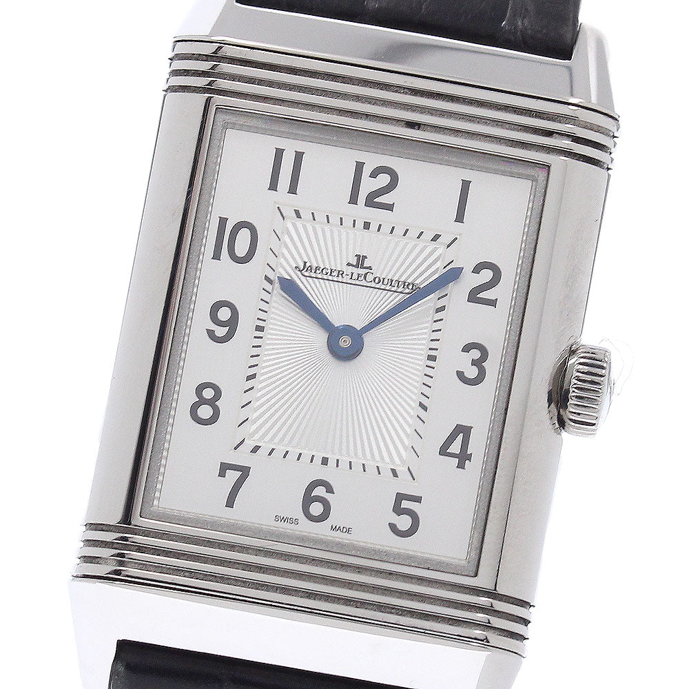 JAEGER-LECOULTRE Reverso Classic Medium Duet 212.8.D4/Q2588420 Silver / Black Dial Hand Winding Boy's Watch_956142