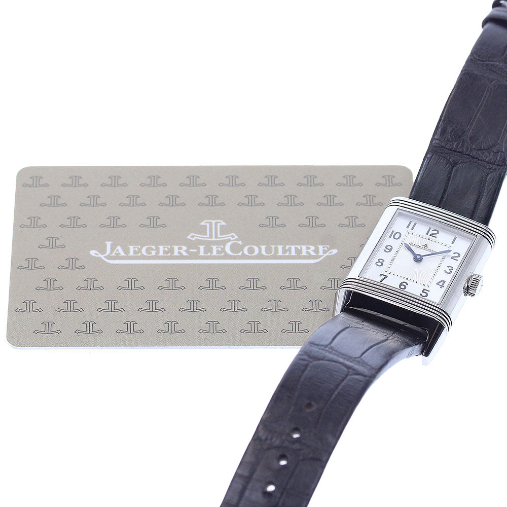 JAEGER-LECOULTRE Reverso Classic Medium Duet 212.8.D4/Q2588420 Silver / Black Dial Hand Winding Boy's Watch_956142