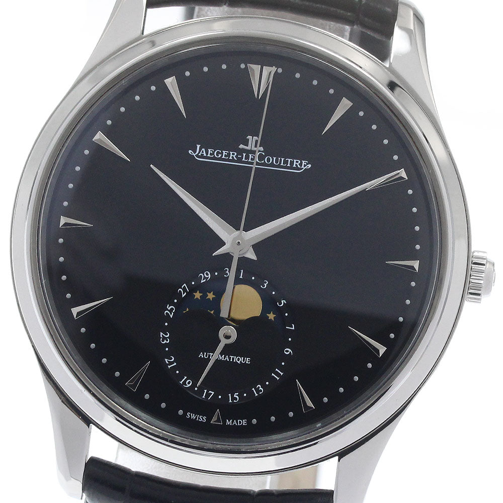 JAEGER-LECOULTRE master ultra slim moon Q1368470/176.8.64.S Date Moon Phase black Dial Automatic Men's Watch_956148