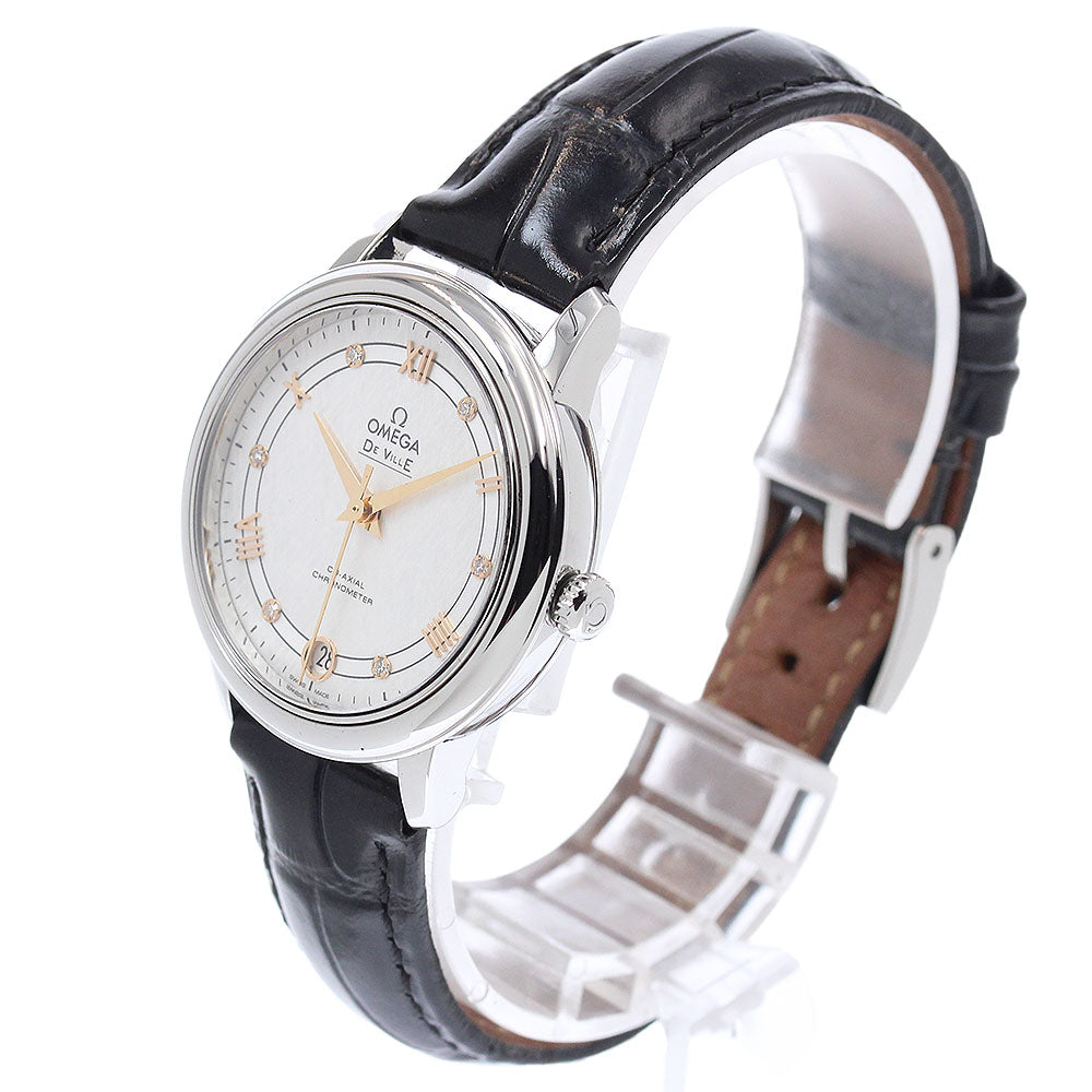 OMEGA De Ville Prestige 424.13.33.20.52.001 6P diamond Silver Dial Automatic Ladies Watch_956165