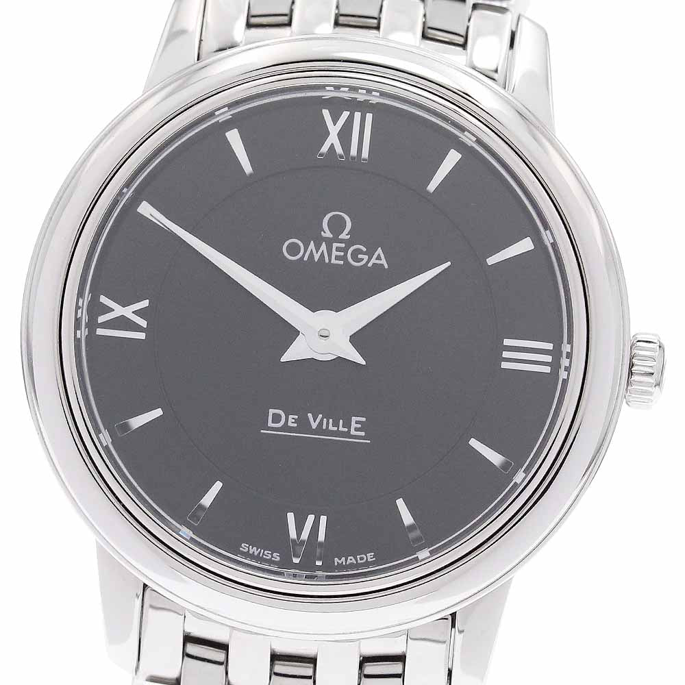 OMEGA De Ville Prestige 424.10.27.60.01.001 Black Dial Quartz Ladies _956176