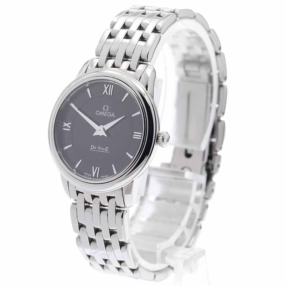 OMEGA De Ville Prestige 424.10.27.60.01.001 Black Dial Quartz Ladies _956176