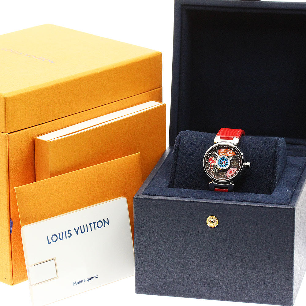 LOUIS VUITTON Tambour World Tour QA062 Brown Dial Quartz Ladies Watch_956287