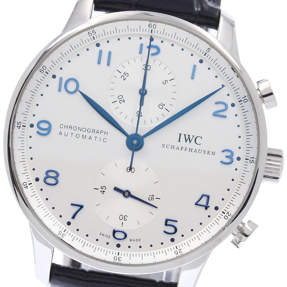 IWC SCHAFFHAUSEN Portugese IW371446 Chronograph Small Seconds Silver Dial Automatic Men's Watch_956312