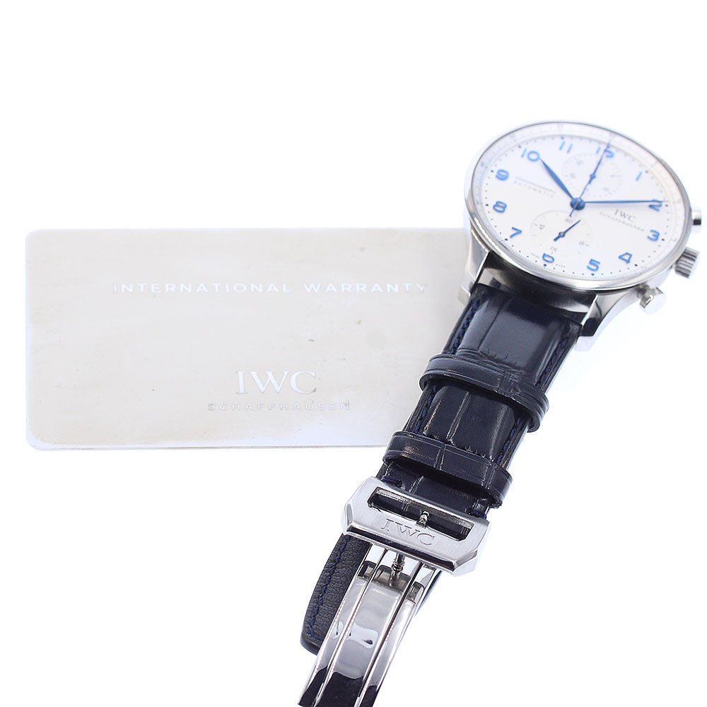 IWC SCHAFFHAUSEN Portugese IW371446 Chronograph Small Seconds Silver Dial Automatic Men's Watch_956312