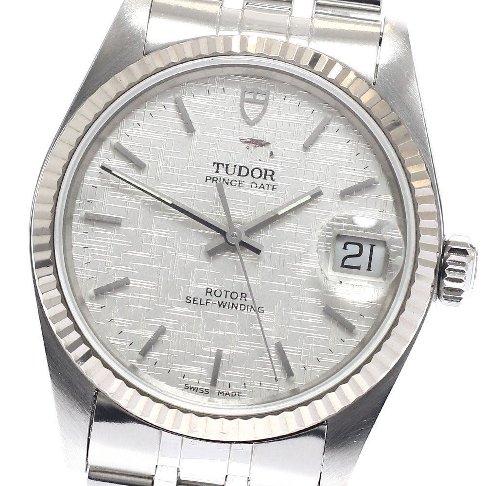 TUDOR Prince Date 74034 WG bezel Silver Dial Automatic Men's Watch_956339