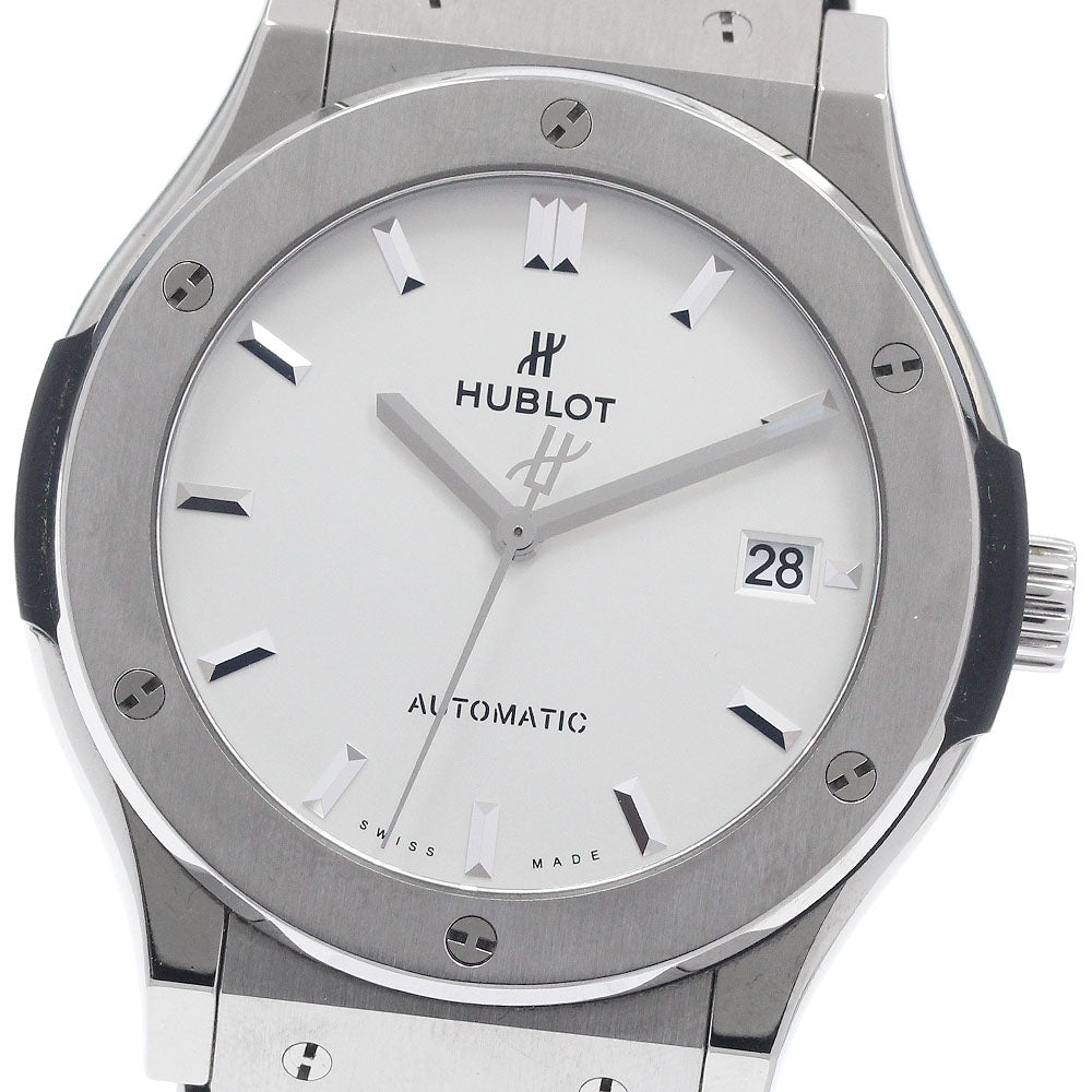 HUBLOT Classic Fusion Titanium Oparin 511.NX.2611.LR Date Silver Dial Automatic Men's Watch_956352