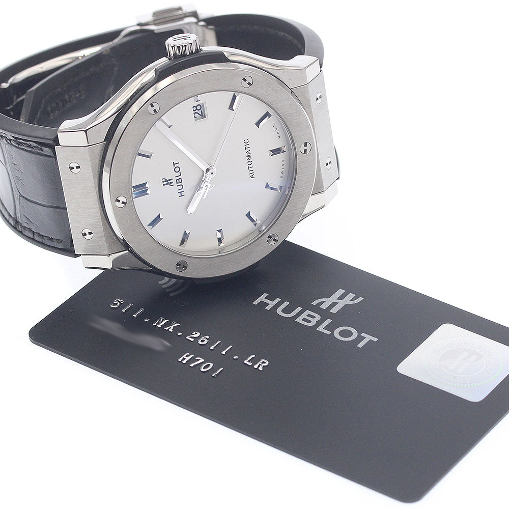 HUBLOT Classic Fusion Titanium Oparin 511.NX.2611.LR Date Silver Dial Automatic Men's Watch_956352