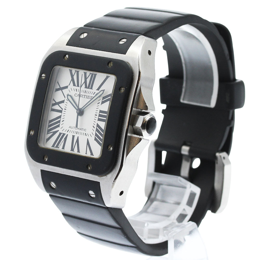 CARTIER Santos 100 W20121U2 Silver Dial Automatic Men's Watch_956353