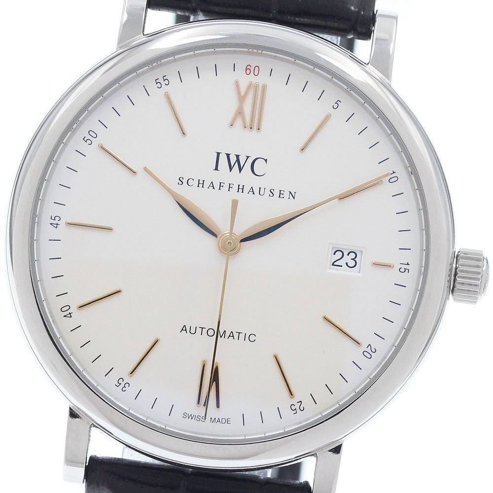 IWC SCHAFFHAUSEN Portofino IW356517 Date Silver Dial Automatic Men's Watch_956356