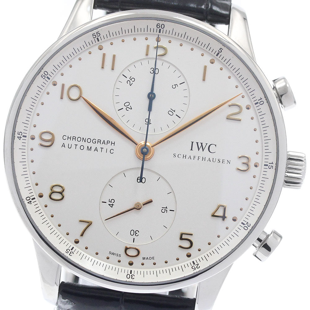 IWC SCHAFFHAUSEN Portugese IW371445 Chronograph Silver Dial Automatic Men's Watch_956414