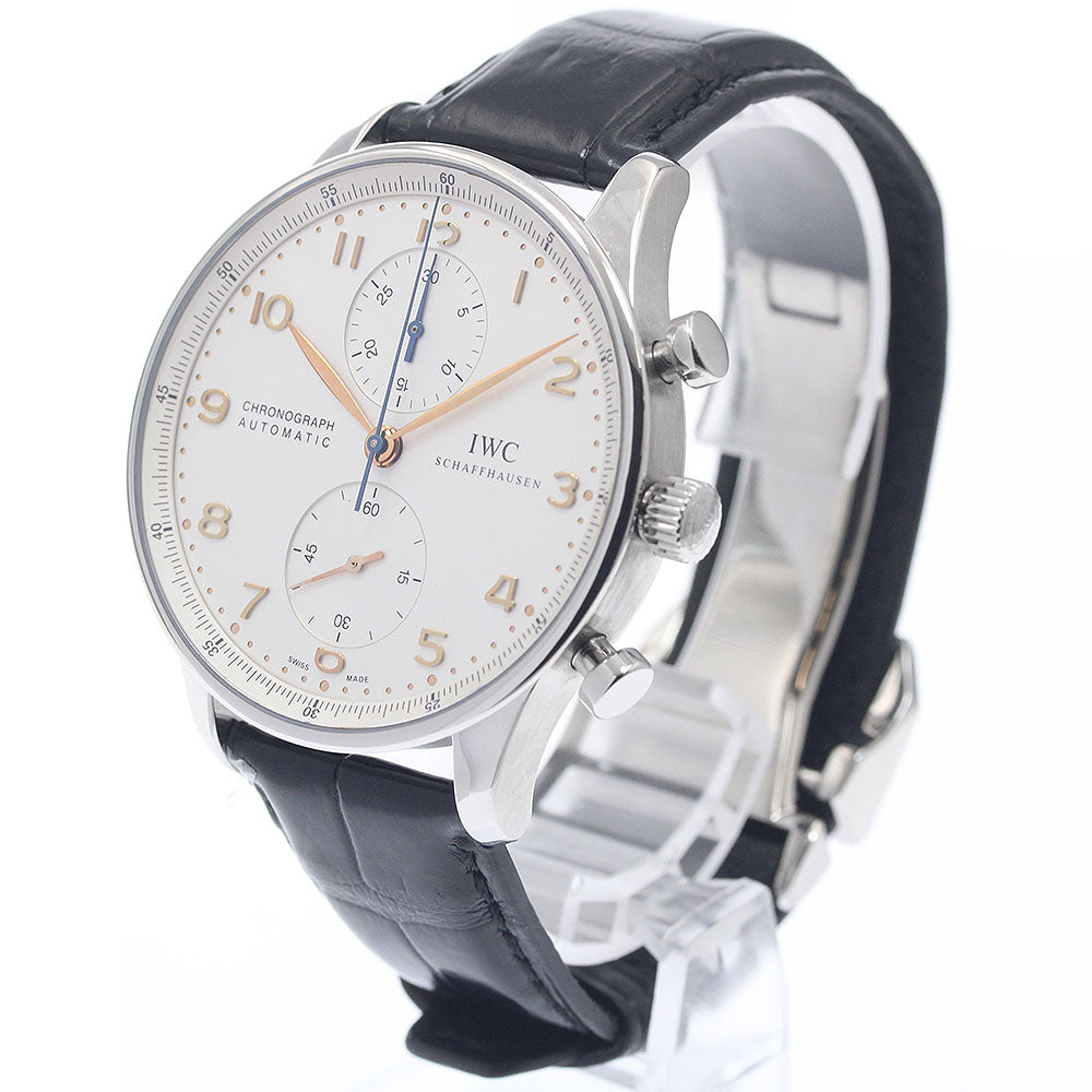 IWC SCHAFFHAUSEN Portugese IW371445 Chronograph Silver Dial Automatic Men's Watch_956414
