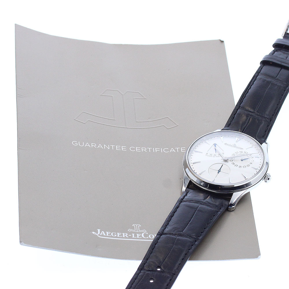 JAEGER-LECOULTRE Master Ultra Slim 176.8.38.S/Q1378420 Power reserve Silver Dial Automatic Men's Watch_956416