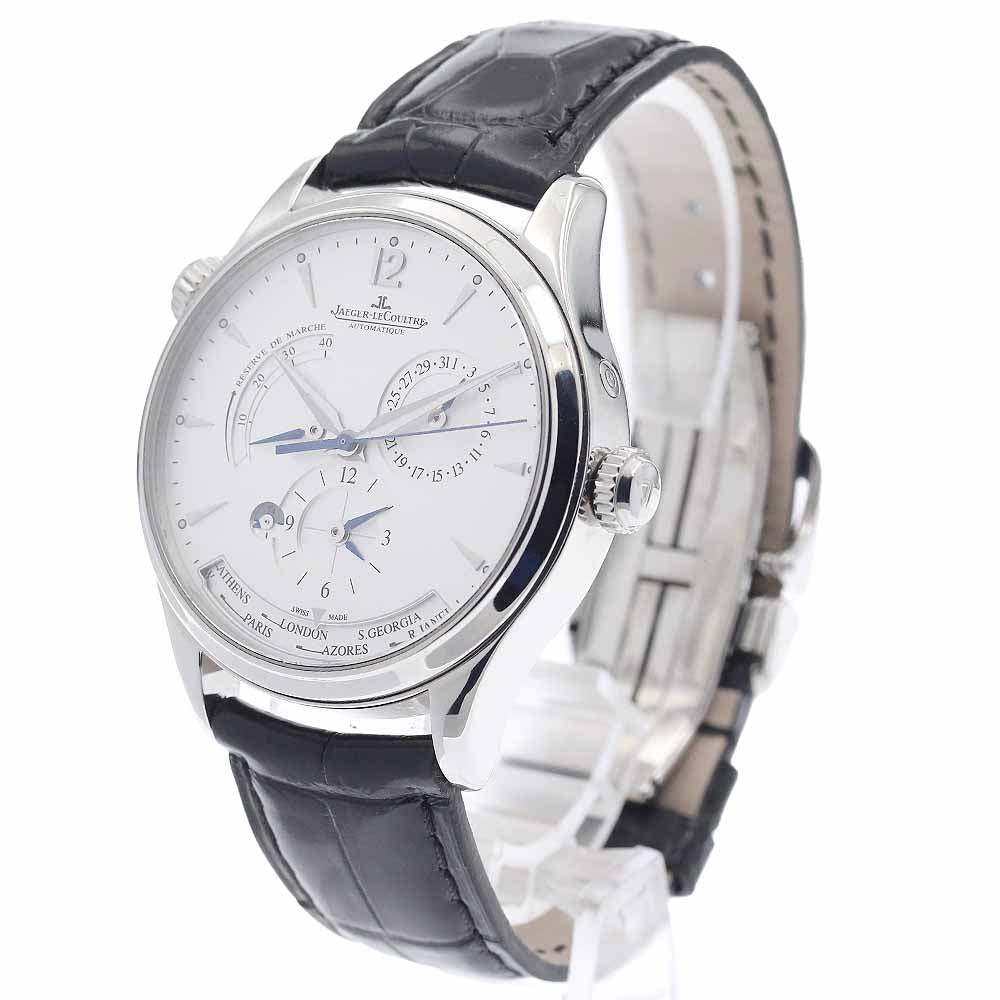 JAEGER-LECOULTRE Master geography 176.8.29.S/Q1428421 Power reserve GMT Silver Dial Automatic Men's Watch_956417