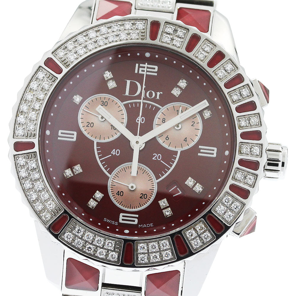 Christian Dior crystal CD11431F chronograph diamond Quartz Men's Watch_956565