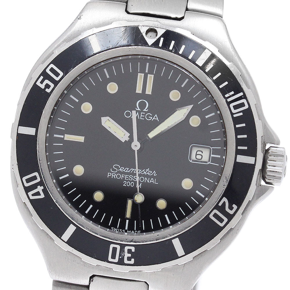 OMEGA Seamaster 200m Date Black Dial Quartz Men's Watch_956596