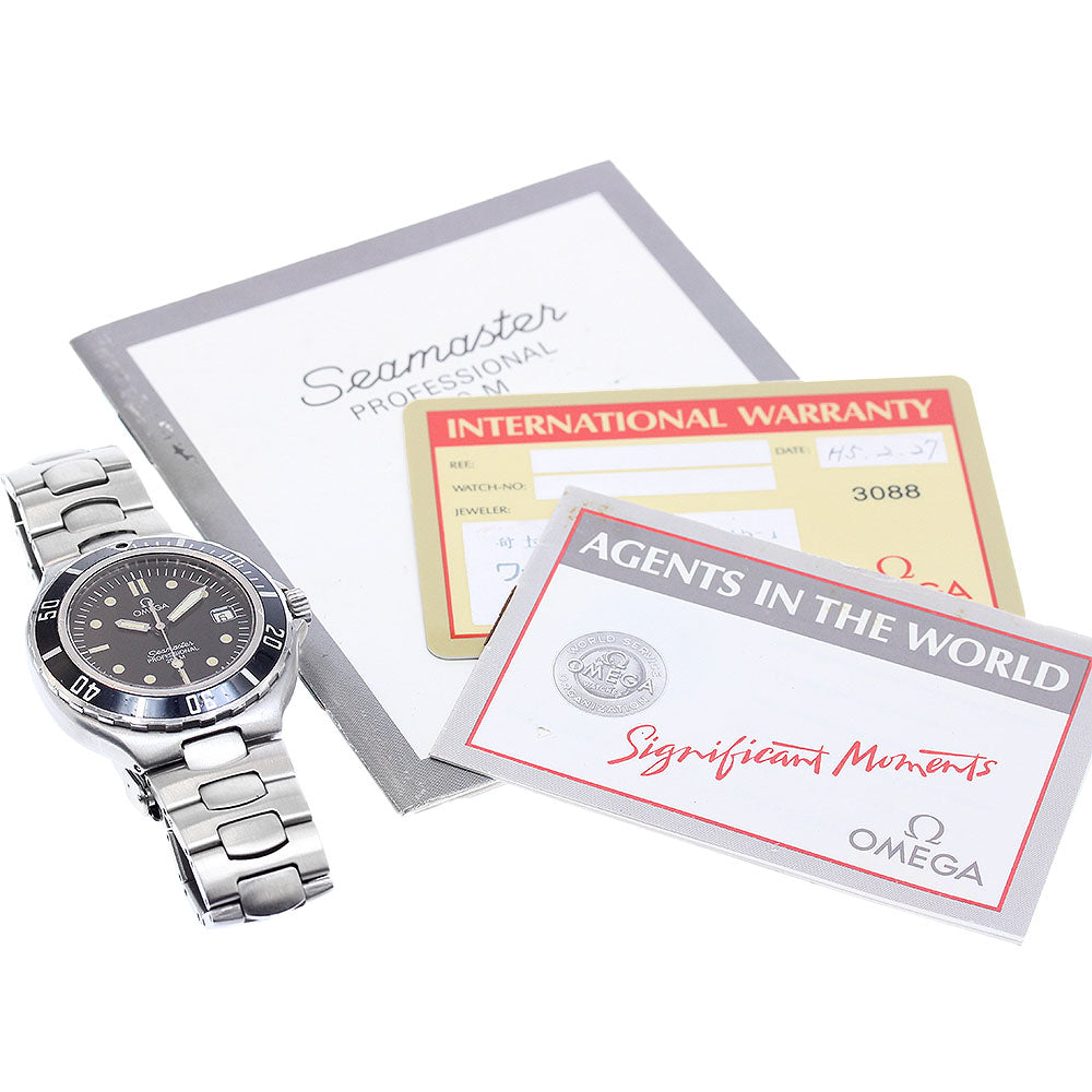 OMEGA Seamaster 200m Date Black Dial Quartz Men's Watch_956596