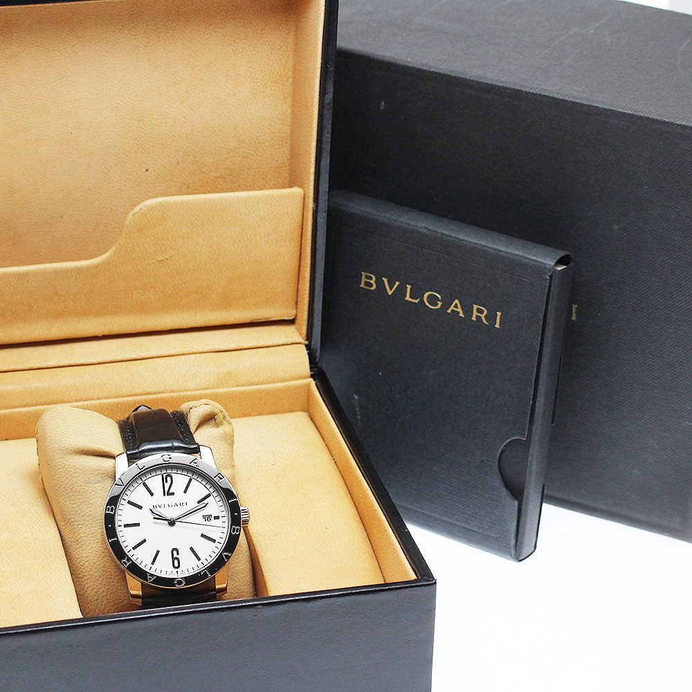 BVLGARI BVLGARIBVLGARI BB39S Silver Dial Automatic Men's Watch_956618