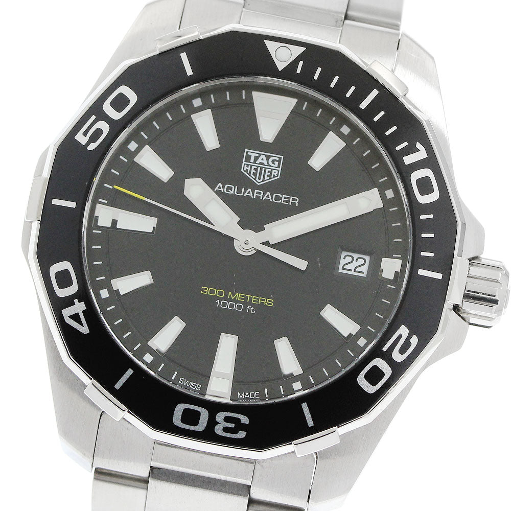 TAG HEUER Aqua racer WAY111A Date black Dial Quartz Men's Watch_956680