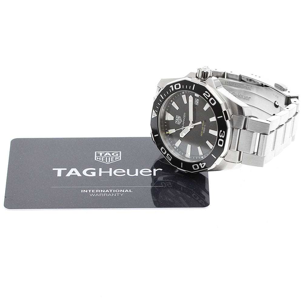 TAG HEUER Aqua racer WAY111A Date black Dial Quartz Men's Watch_956680