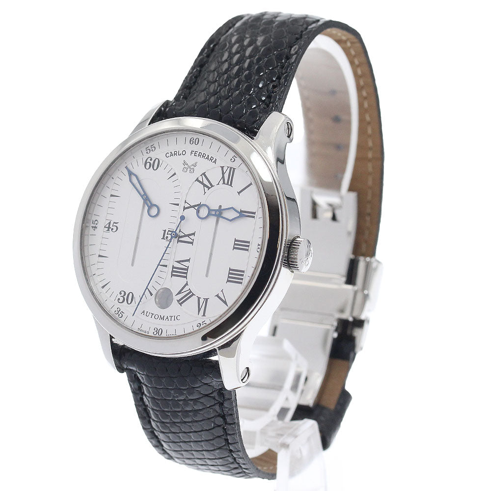 CARLO FERRARA Regulator Classic CF1997 Date Silver Dial Automatic Men's Watch_956694