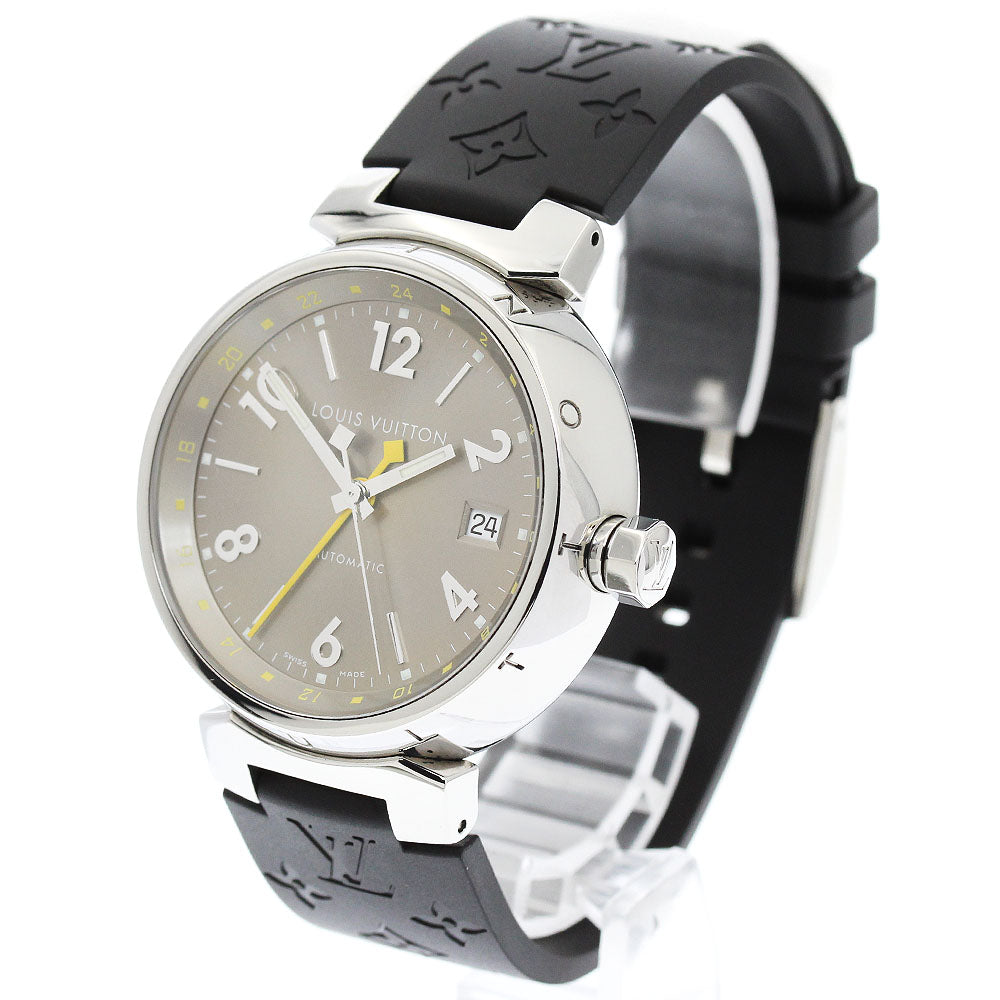 LOUIS VUITTON Tambour Q1132 Date GMT Brown Dial Automatic Men's Watch_956716