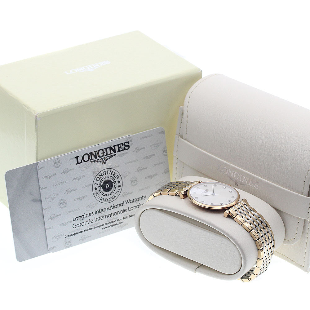LONGINES La Grande Classic de Longines L4.512.1 12P diamond White shell Dial Quartz Ladies Watch_956726