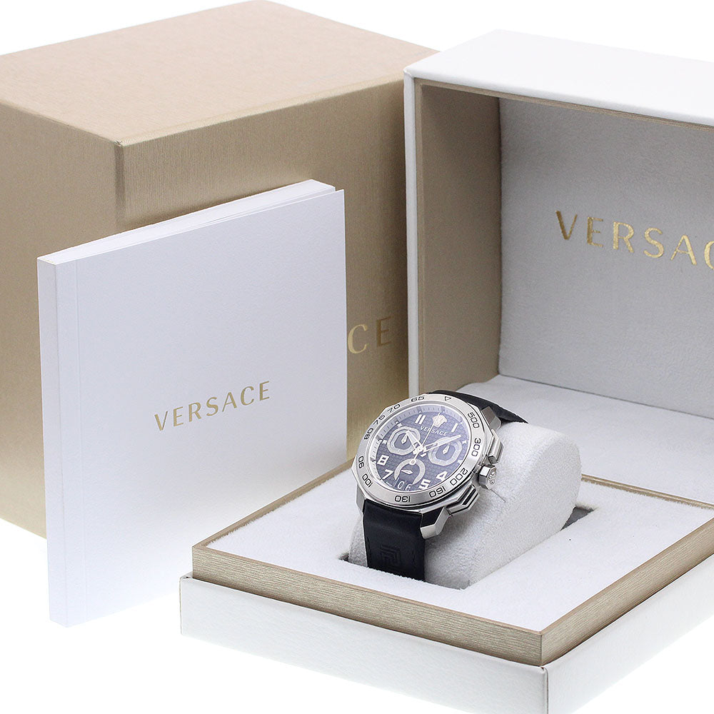 VERSACE Diros VQC010015 Chronograph Big Date black Dial Quartz Men's Watch_956746