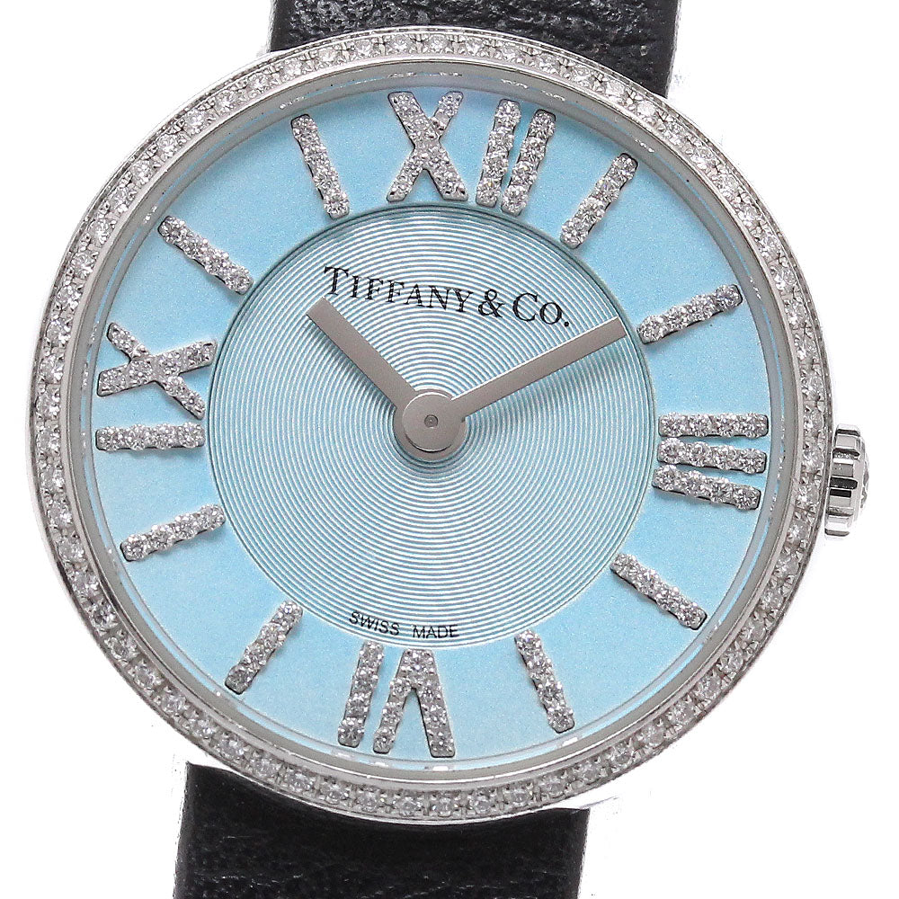 TIFFANY&Co. Atlas 62867442 Diamond Bezel blue Dial Quartz Ladies Watch_956774